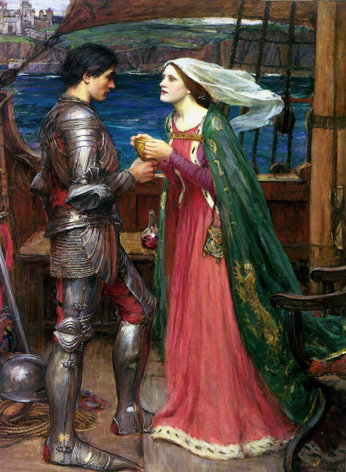 Tristram and Isolde with the Potion (1916)by John William Waterhouse (1849–1917)