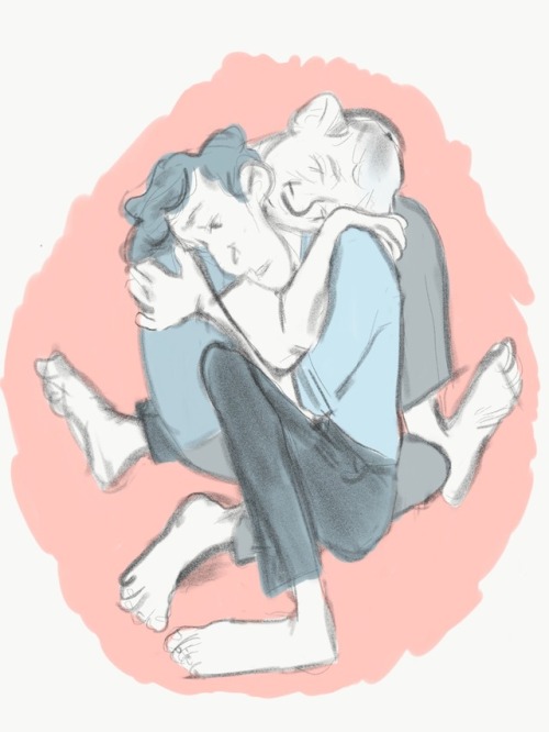 zunmo: boys hug, have big feet