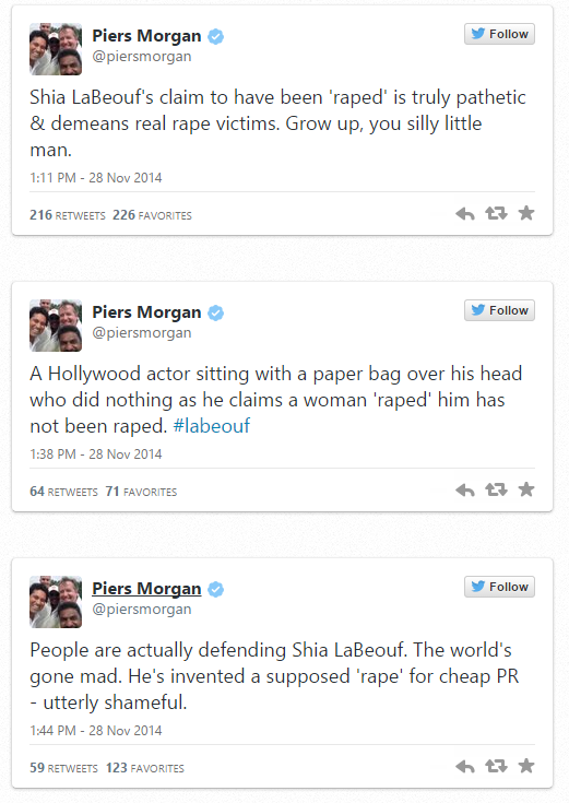 badgalarih:  sulliman34:  Piers Morgan is a disgusting sack of shit.  we poppin big