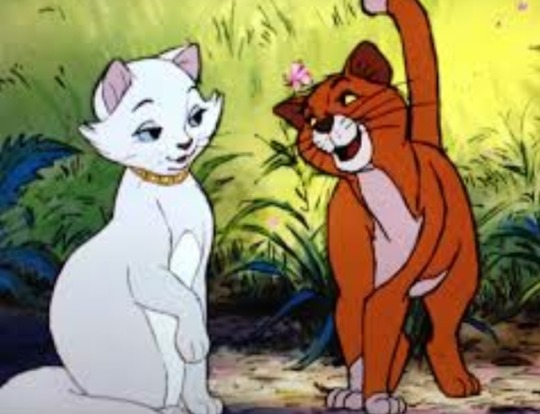 pitviperofdoom: phantoms-lair:  thorsbian:  thorsbian: Is there rly any softer scene than when o'malley sees duchess and falls in love with her at first sight in the aristocats, complimenting her at every turn and climbing into a cherry blossom tree to