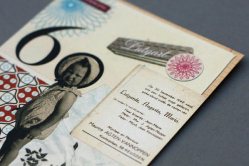 Beautiful vintage style 60th Birthday invitation for Maarten Deckers&rsquo;s grandma, from Belgi