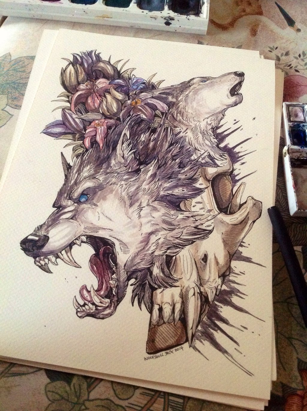 asylum-art:  _Schocking Content_ Michelle Harvey WolfSkullJack (Michelle Harvey)