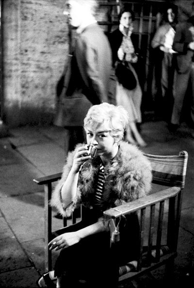 mabellonghetti: Giulietta Masina on the set of the film Nights of Cabiria. 1957. Credit: Mondadori P