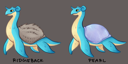 fox-draws:My contribution to the pokemon variation challenge going around! I decided to do lapras with different rock formations (ᴖ◡ᴖ)