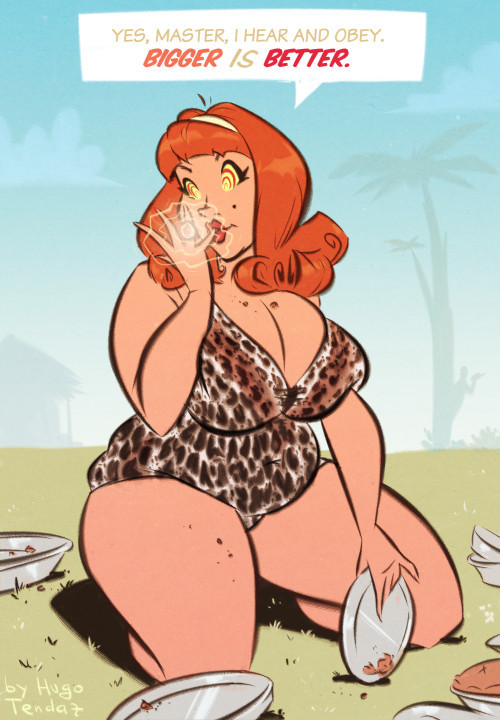   Ginger Grant - Magic Thicc - Cartoon PinUp Sketch Commission  Can&rsquo;t decide