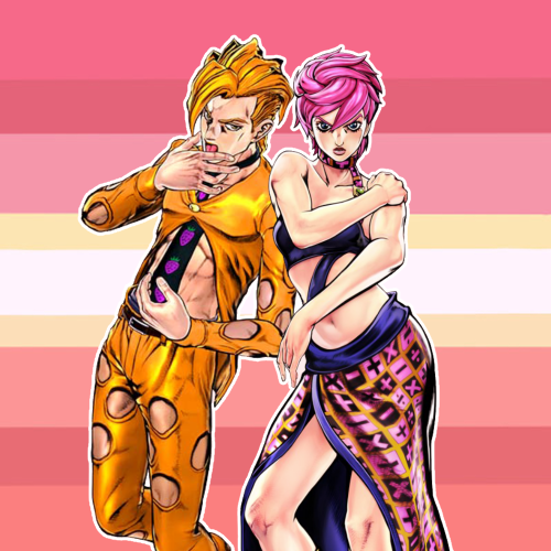 PANNACOTTA FUGO AND TRISH UNA FROM JJBA ARE IN LOVE   requested by anonymous