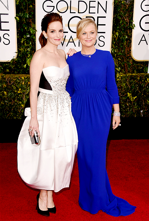 mayawiig:  Tina Fey &amp; Amy Poehler attend the 72nd Annual Golden Globe Awards at The Beverly 