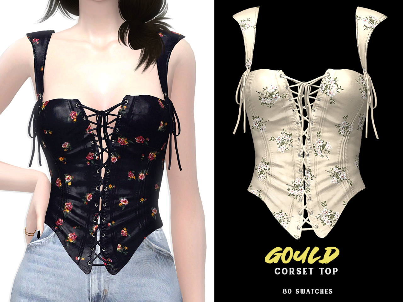 The Sims Resource - Plunge Mesh Bodysuit (Top)