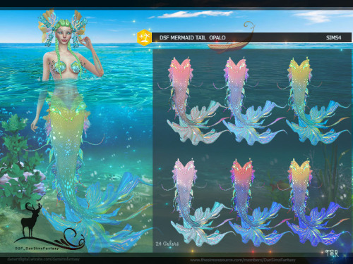 dansimsfantasy: The sims 4. Fantasy DSF MERMAID TAIL OPALO Dance in the majestic sea with this bri