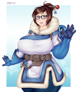 mleonheart:  [FANART] Mei from OverwatchI love her she so cute and sexy ヽ( ˃ ヮ˂)ノ   Mei Bei~ &lt;3