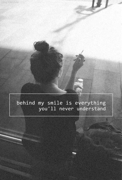 alltimemegx:  Faking a smile :): I won’t let them see just how fucked up I really