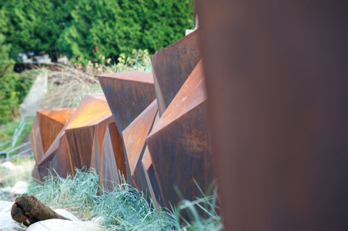 A new seawall along the English Bay coastline in Vancouver, BC, designed as an alternative to a pure