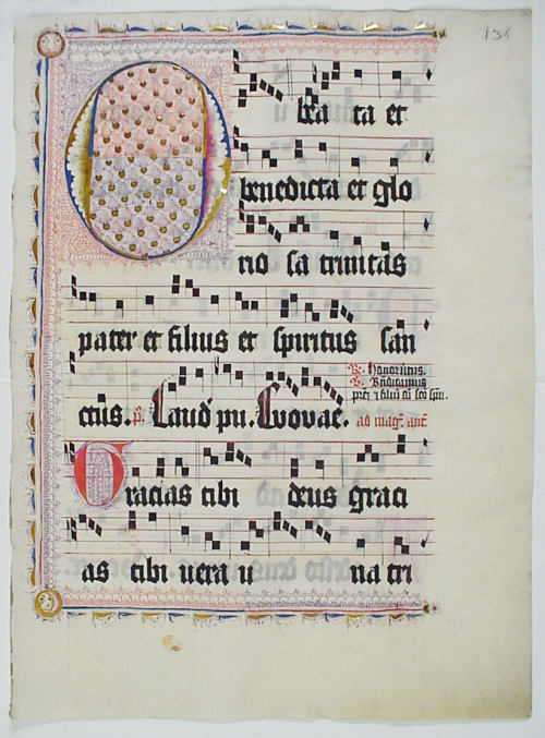 Manuscript Leaf with Initial O, from an Antiphonary, Metropolitan Museum of Art: Medieval ArtGift of