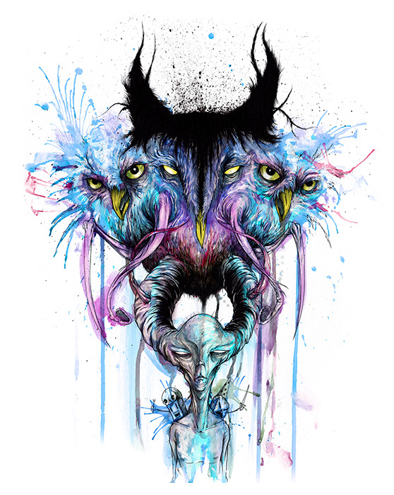 creepyartetc:  Artist: Alex Pardee More creepy art