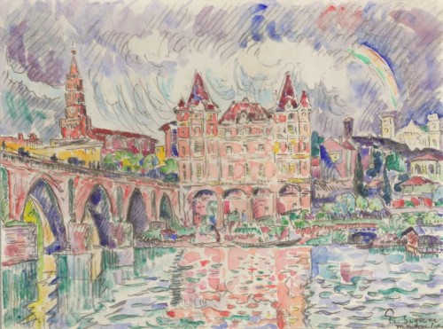 Vue de Montauban sous la pluie - Paul Signac  c.1922French 1863-1935