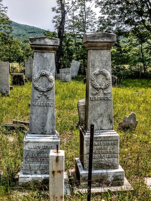 swforester:The monuments for Nancy and Thomas Acock. I think their name must have played a role in t