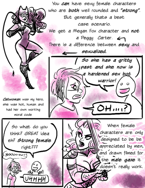 swinku:  Finally did a proper comic about “strong female characters” Its good comics and cartoons are finally representing some diversity. But most cartoons are still with a male lead, and films mostly are the worst example of strong females etc.