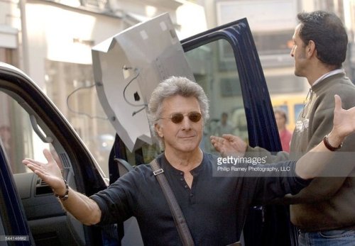 dustin hoffman messing w/ paparazzi in paris spirit animal level 1,000