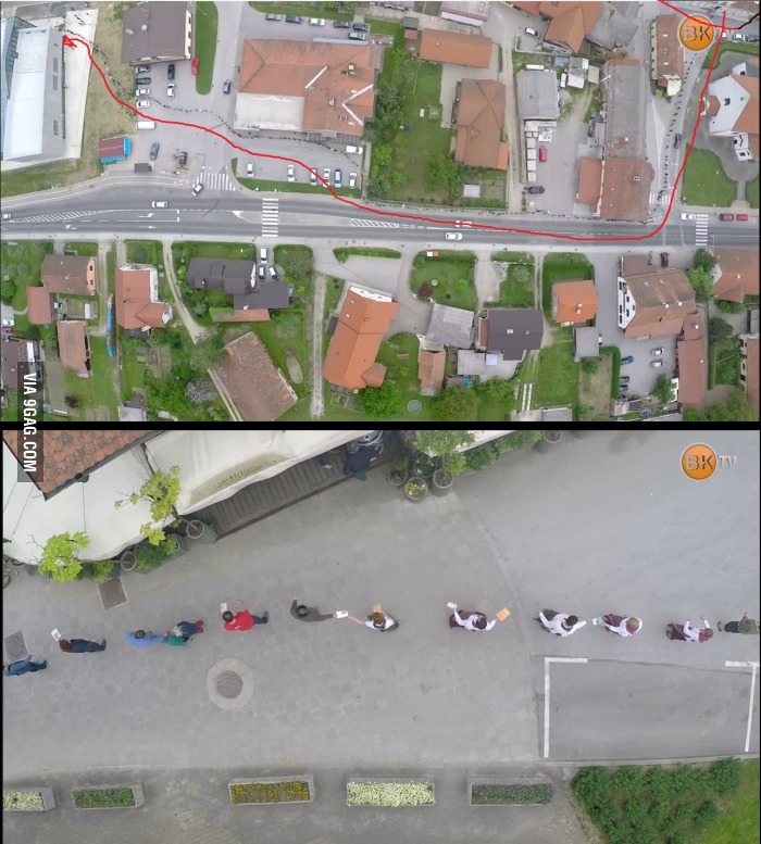ragecomics4you:  Citizens From a Small Slovenian City Help Move Books From the Old
