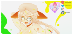   She got them colors! Smeargle Gijinka from