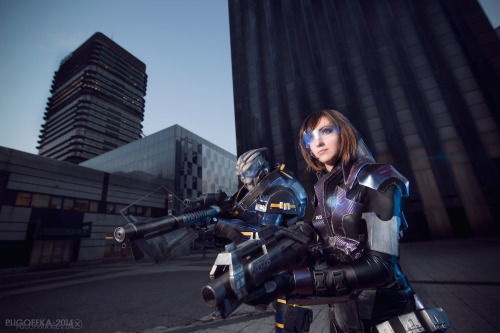 Porn shanoanebula:  Our Garrus and Shepard costumes. photos