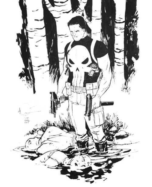 #TBT to that time I drew the #Punisher at a #comiccon!—#comics #marvel #marvelcomics #heroes #vailla