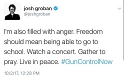 neglectedrainbow:  Now is not the time for silence. Now is the time for outrage.“Our hearts go out to the families and friends of the hundreds of people that were killed or injured at the Mandalay Bay Casino mass shooting in Las Vegas, the worst in