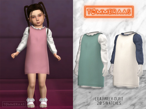  Lila Frilly Outfit (#35) - TØMMERAAS - f/m toddler (tagged feminine)- outfit category- custom thumb