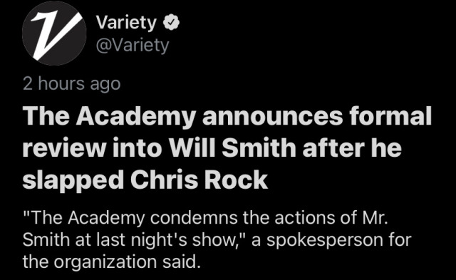 regnum-lab:so the academy is reviewing whether or not to remove Will Smith’s award and here are some interesting tweets about that :)