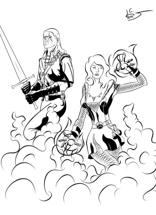 Geralt And Triss By Starscream42