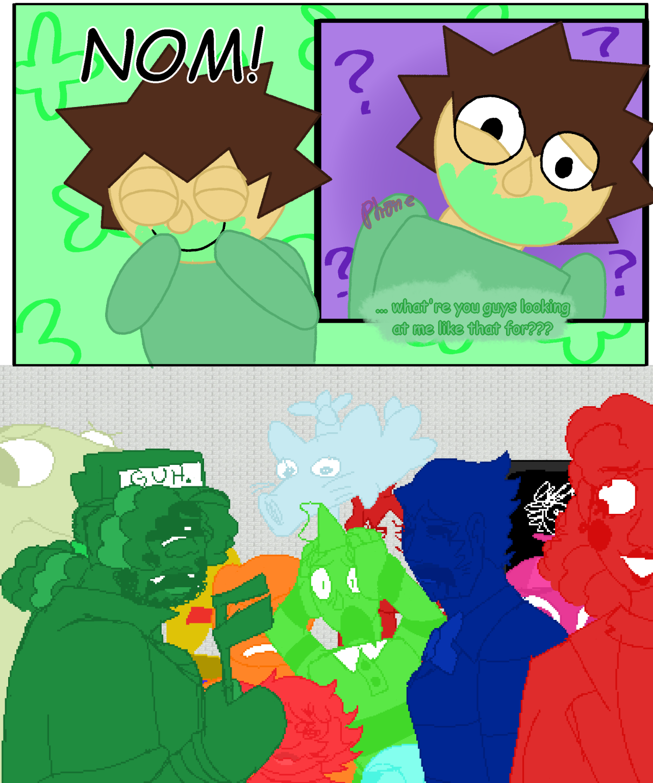 Almost all of the baldi's basics characters - Drawception