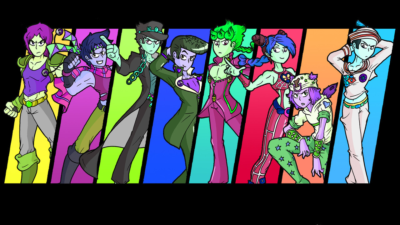 Now that I’ve drawn every main Jojo, I decided to compile them all into a big desktop