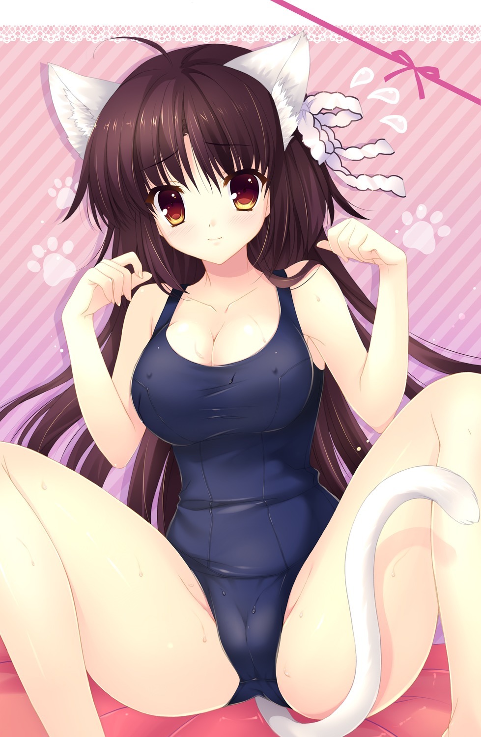 getyournekoshere:  Some cute beachy nekos &lt;3