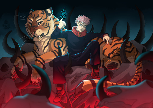 Been Rewatching JJK S1 With My Girlfriend And I Really Wanted To Draw Yuji With A Tiger... But I Couldn't