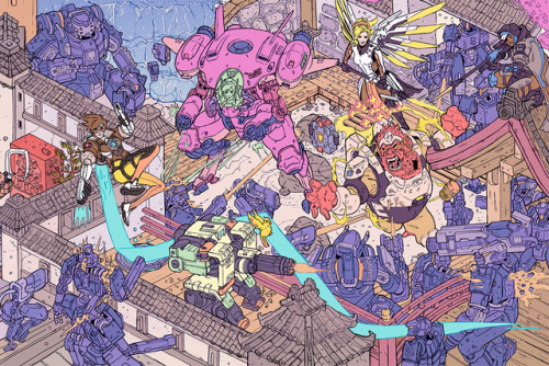 Hanamura Showdown!Here’s the official Overwatch collaboration that was created by Josan Gonzalez (le