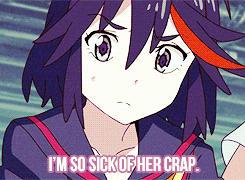 dorapink:  Shit Ryuuko Matoi says  Ryuko-chan you so sexy cute! your words just melt