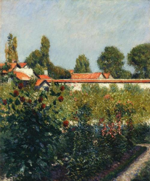 The Garden of Petit Gennevillers, the Pink Roofs, 1881, Gustave CaillebotteMedium: oil,canvashttps:/