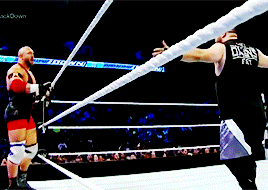 mith-gifs-wrestling:  Kevin Owens, trolling it up on Smackdown.