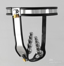 your-pain-my-thrill:  Bondage Sex Toys Stainless Steel Chastity Belt Anal Plug Vaginal Plug T-type AAAAA Chastity Device       (via TumbleOn)