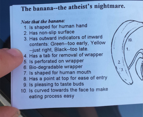 christiannightmares: Christian fruit: The banana a.k.a. the atheist’s nightmare (For more info