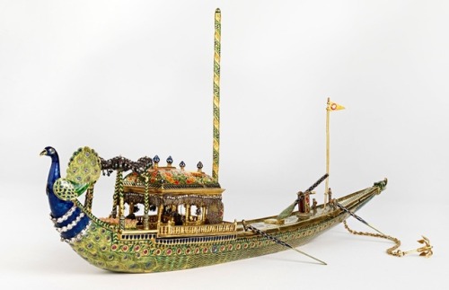 Bejellewed model of a boat, Rajasthan