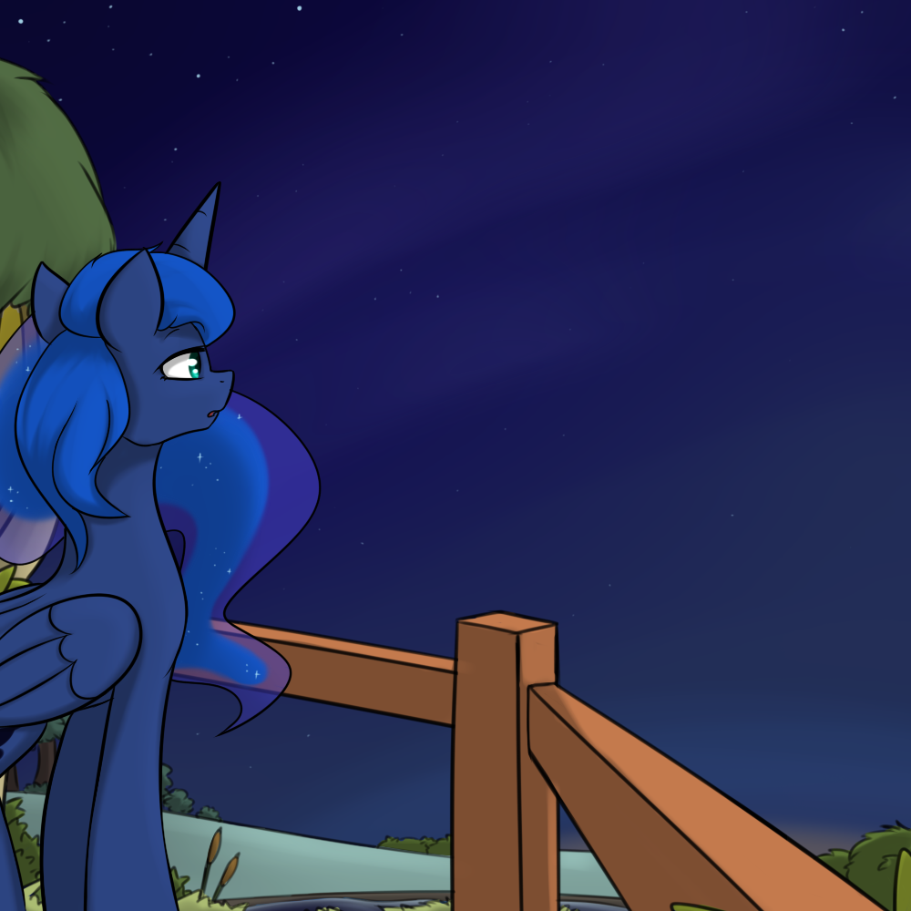 theponyartcollection:  Hunted Luna: The Night Sky by ~Poinger