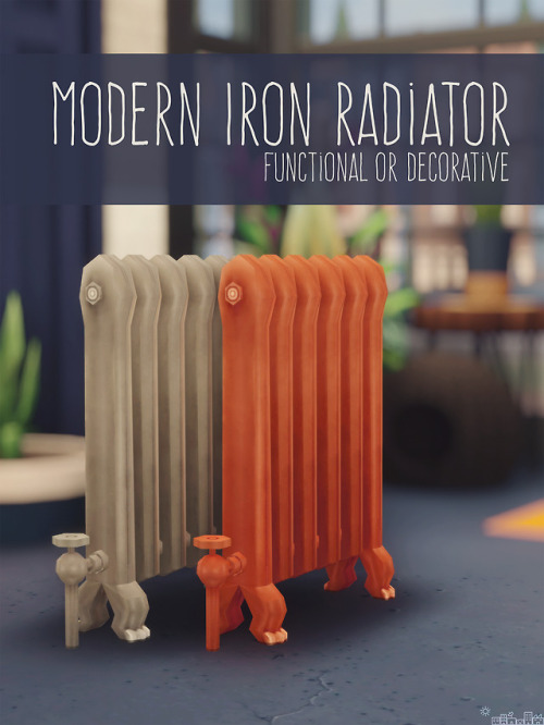pictureamoebae: MODERN IRON RADIATOR - by amoebae Two versions of the radiator that came with Vampir