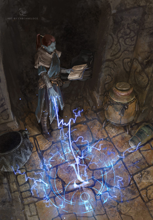 carcaneloce:Destruction apprentice setting a lightning rune trap.
