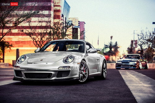 automotivated:  Porsche GT3 & Han Wong’s Nissan S14 240sx by Charles Siritho on Flickr.