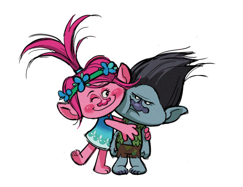 Here’s quick fanart for Trolls! What a cute movie! Love it! :D 