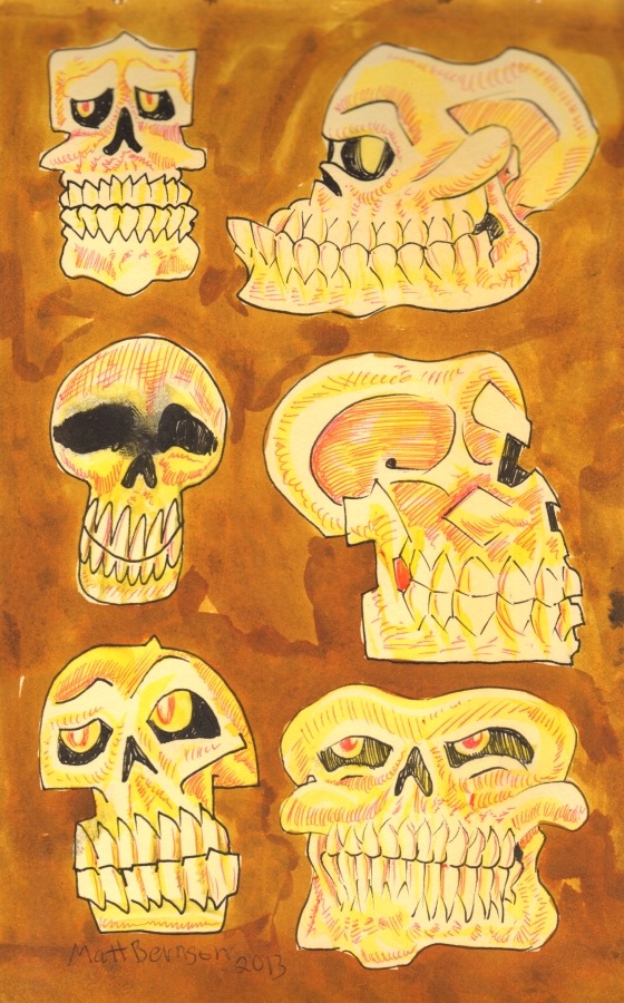 Skulls, skulls!  And MORE skulls!   Yeah, this was what I was doing covertly while