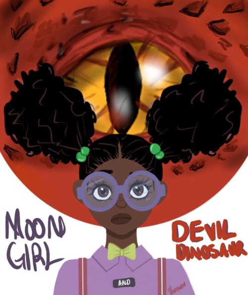 I made my own cover for Moon Girl and Devil Dinosaur!!!