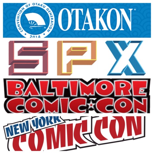 DC area? Are you looking for a great Comic-Con to geek out? Here’s where we’ll be: @Otakon, Small Press Expo - @spxcomics, Baltimore Comic Con - @baltimorecomics, New York Comic Con - @ny_comic_con