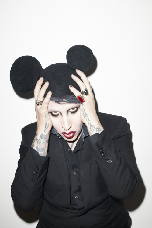 Porn Pics terrysdiary:Marilyn Manson at my studio #1